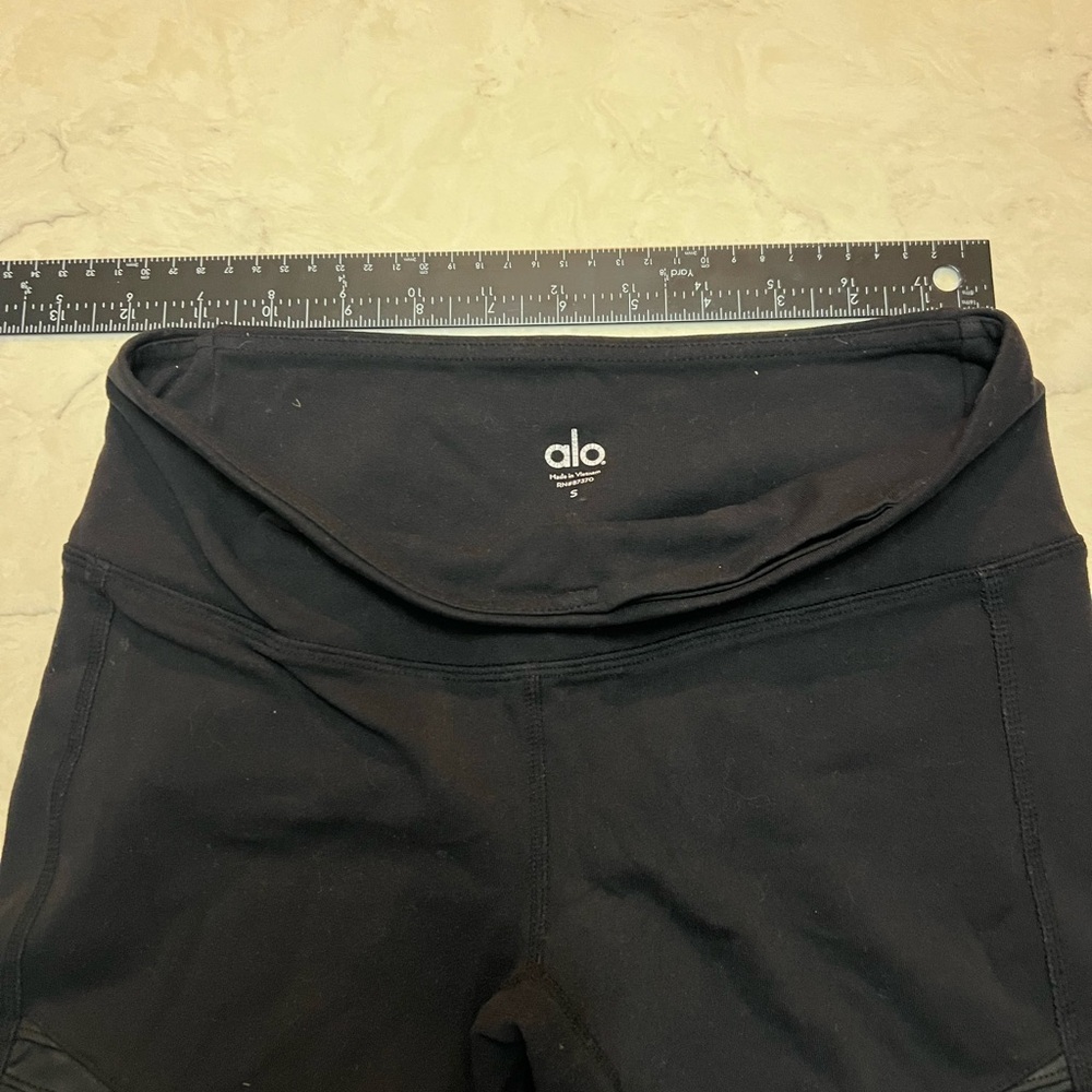 Alo‎ Moto Leggings Black Size Small High-Waist Athleisure - Picture 2 of 5